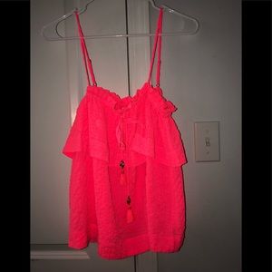 Lilly Pulitzer Mays Neon Pink Top